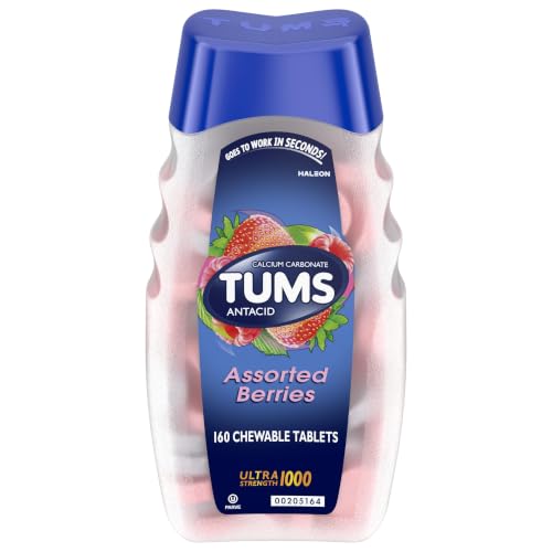 TUMS Ultra Strength Chewable Antacid Tablets 160-Count (Assorted Berries)