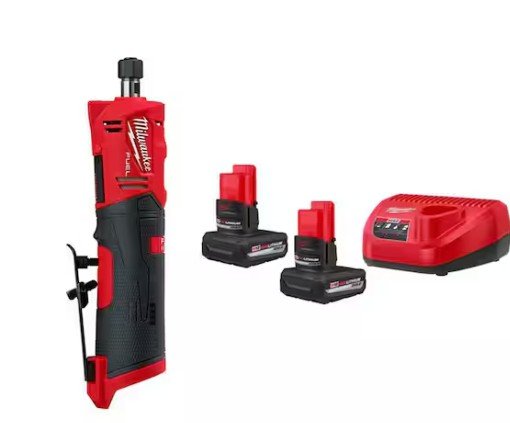 Milwaukee M12 FUEL 12V Brushless 1/4" Straight Die Grinder Kit