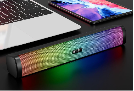 Portable Bluetooth Speaker with Colorful Flashing Lights