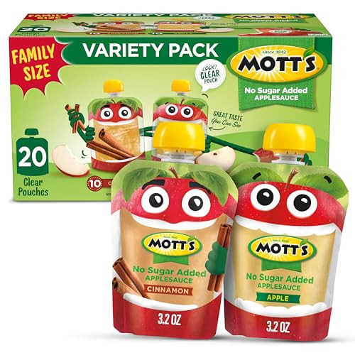 Mott's No Sugar Added Applesauce Clear Pouches Variety Pack