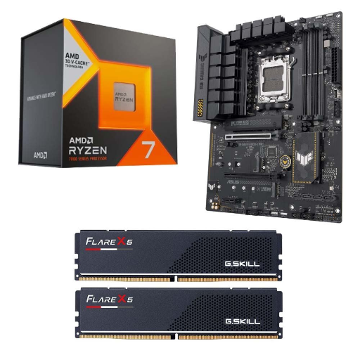 AMD 7800X3D + ASUS B650-E TUF Gaming MB + 32GB G.Skill Flare X5 DDR5-6000 Bundle