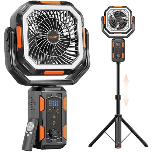 OGERY F21 Camping Fan with Stand