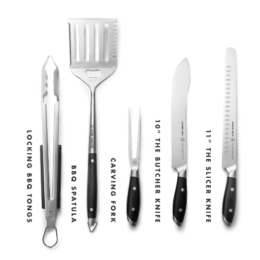 Schmidt Brothers 6 Pc. BBQ Grilling Tool and Knife Set