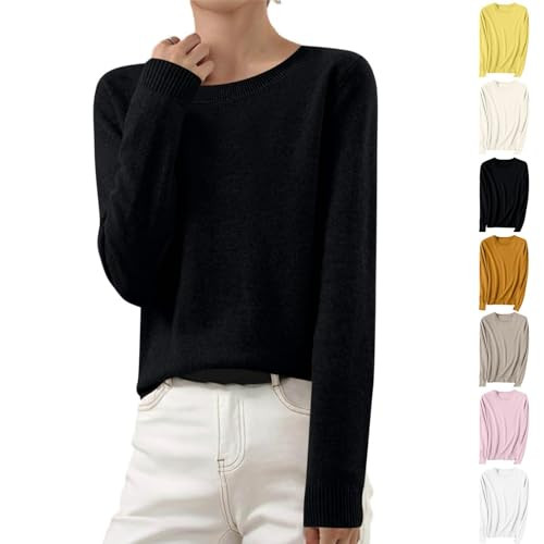 Trendy Soft Lightweight Crewneck Sweater for Women