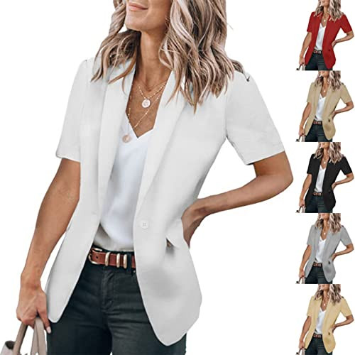  Short Sleeve Lightweight Business Casual Blazer/Jackets