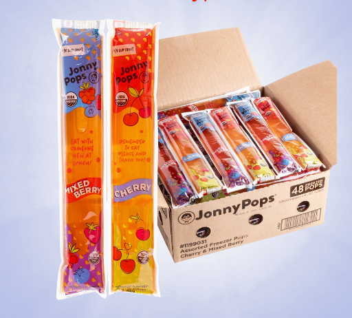 Jonny Pops Large 4oz Freezer Pops (Cherry & Mixed Berry)