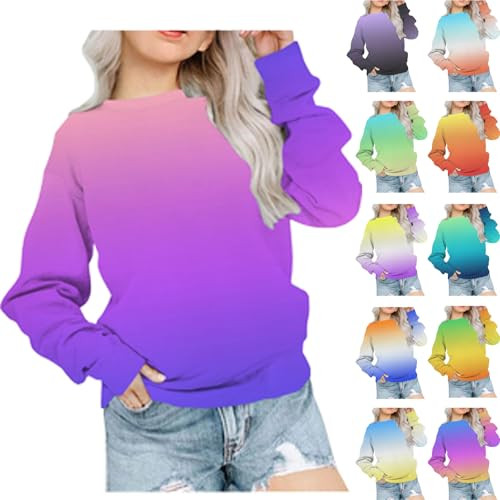 Girls Oversized Crewneck Sweatshirts