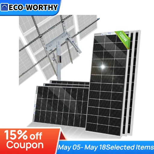 Eco-Worthy Bifacial 195W 12V Solar Panel