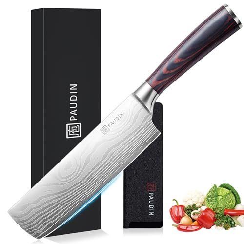 Nakiri Knife, 7" Razor Sharp Meat Cleaver