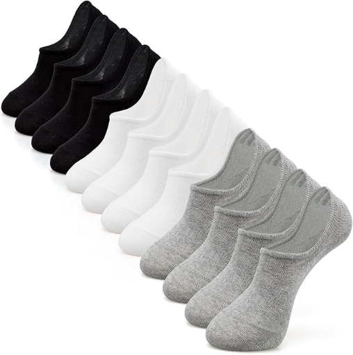 IDEGG No Show Socks Womens and Men Low Cut Ankle Short Anti-slid Athletic Running Novelty Casual Invisible Liner Socks Medium A_6 Pairs