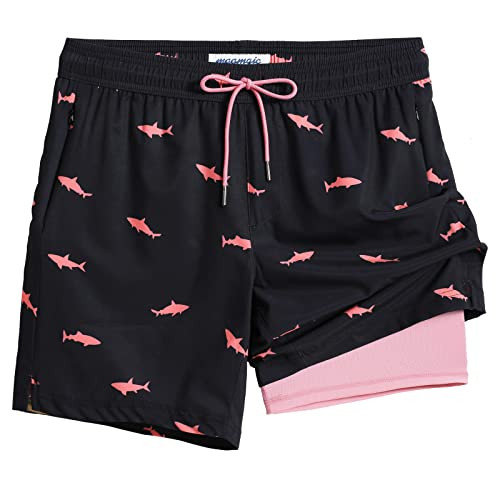 2 in 1 Mens 7" Swim Trunks