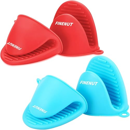 Mini Silicone Oven Mitts 4PCS (2 Pairs)