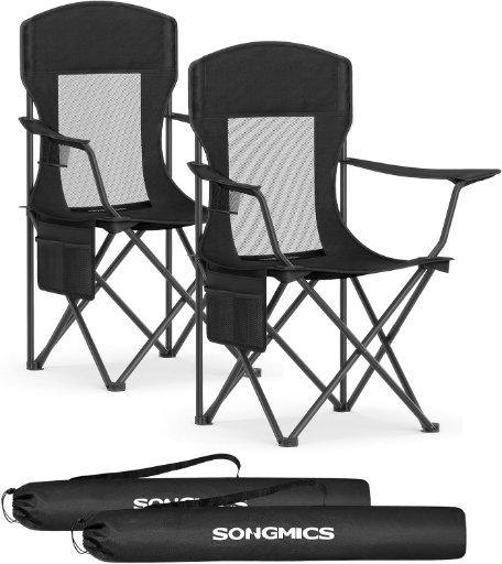 SONGMICS Breathable Camping Chairs Set of 2