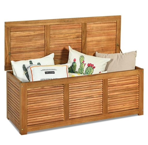 Acacia Wood 47-Gallon Outdoor Storage Box