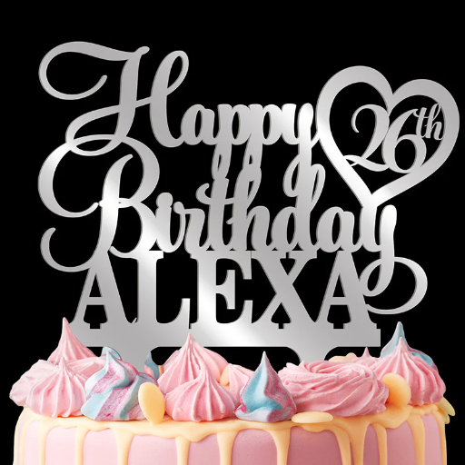 Happy Birthday Cake Topper for Custom Cake Decoration