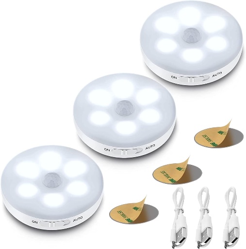 3 Pack LED Motion Sensor Night Light