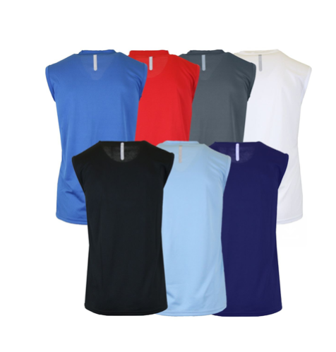 Men's Moisture Wicking Performance Muscle Tee (6-Pack)
