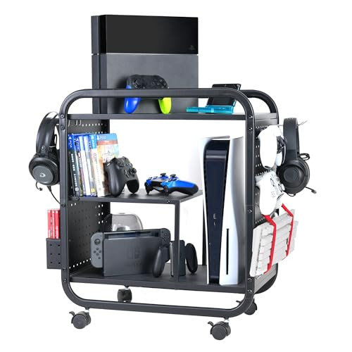 Rolling Video Game Storage Rack