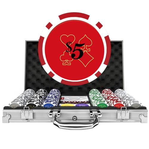 300 PC Poker Chips Set with Aluminum Case