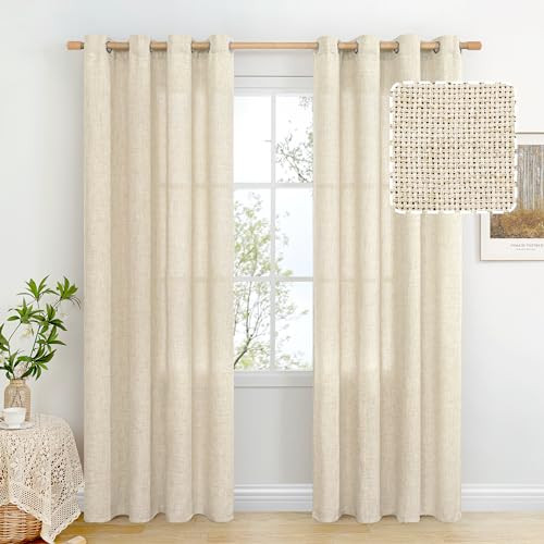 BGment Thick Linen Curtains 2 Panels