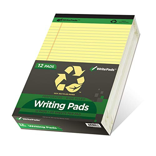 Kaisa Yellow Writing Pads (Set of 12, 50 Pages Each)