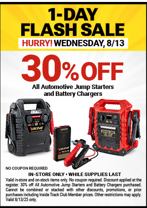 Harbor Freight Automotive Jump Starters and Battery Chargers Sale