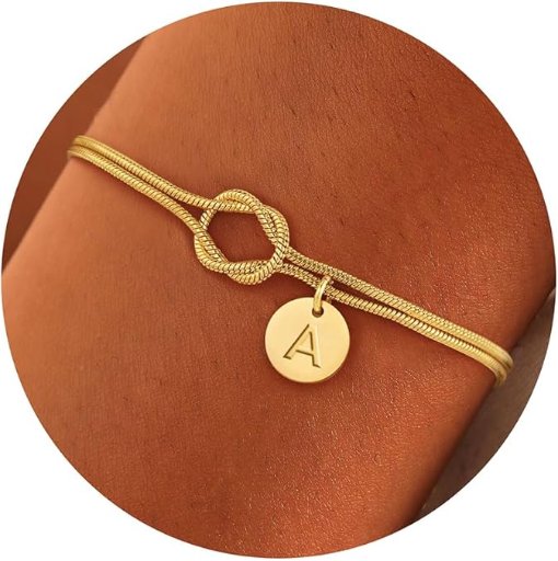 Turandoss Gold Initial Bracelets