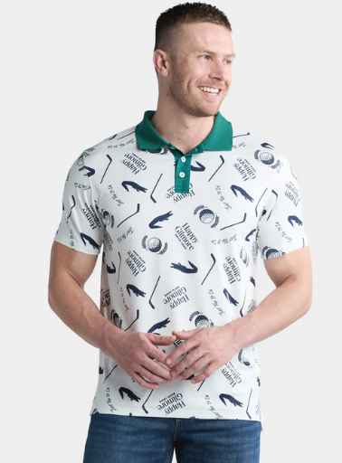 Happy Gilmore Men's Allover Print Graphic Polo Shirt