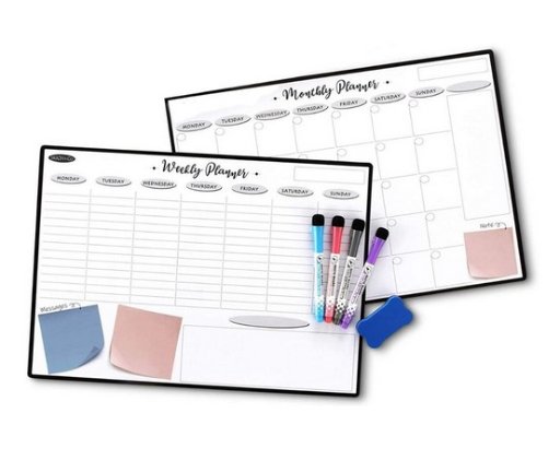 Magnetic Dry-Erase Board Combo Weekly & Monthly Planner