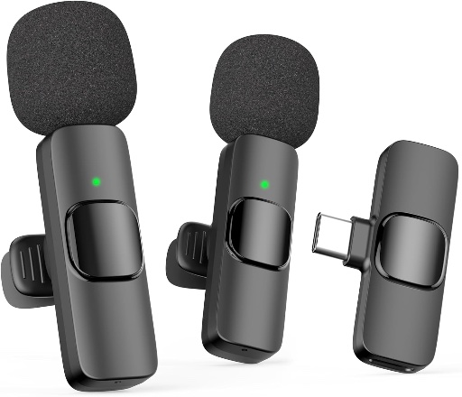 Oraolo USB-C Mini Wireless Lavalier Microphone 2-Pack