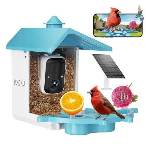 2K Solar Powered Bird Feeder with Camera