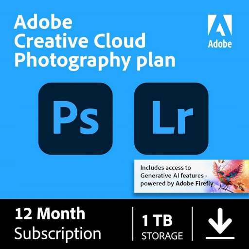 1-Year Adobe Creative Cloud Photography Plan 1TB Cloud Storage
