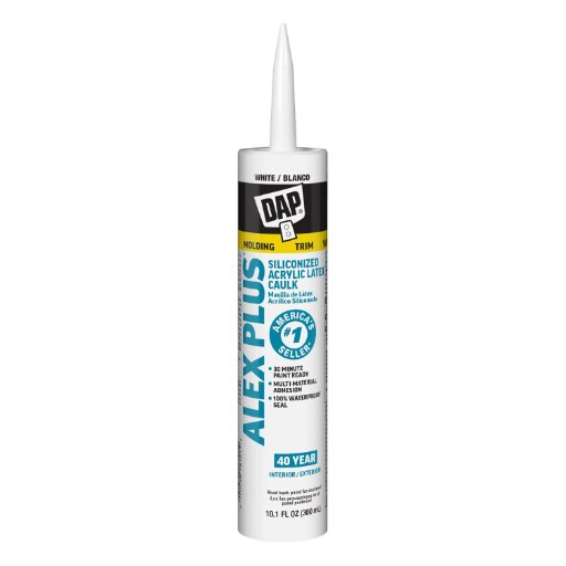 DAP White Alex Plus Acrylic Latex Caulk with Silicone