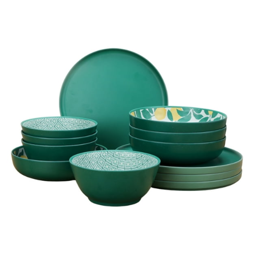 Mainstays by Becky G. & Alejandra Bamboo Melamine Dinnerware Set