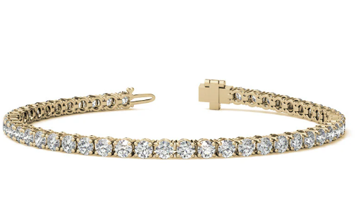 Moissanite Tennis Bracelet w/3mm Stones & 14K Gold Overlay- 3 Set