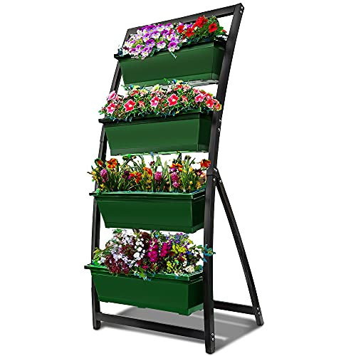 Outland Living Vertical Raised Garden Bed w/ 4 Container Boxes