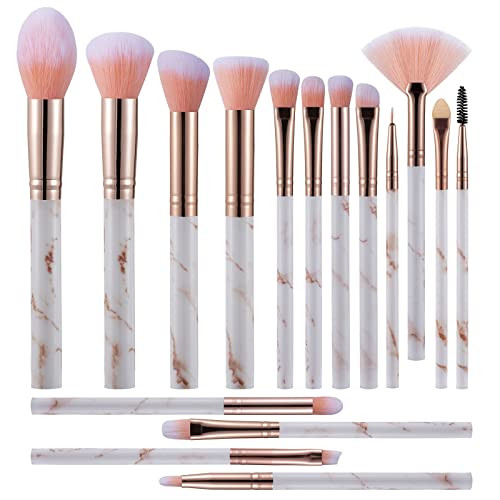 16PC Marble Makeup Brush Set