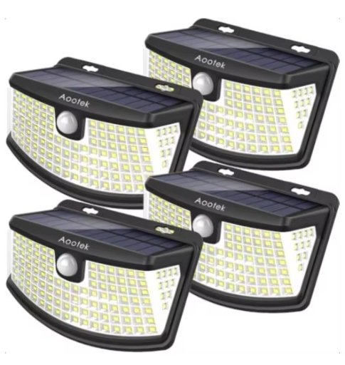 New Solar Motion Sensor Lights 120 LEDs with Lights Reflector