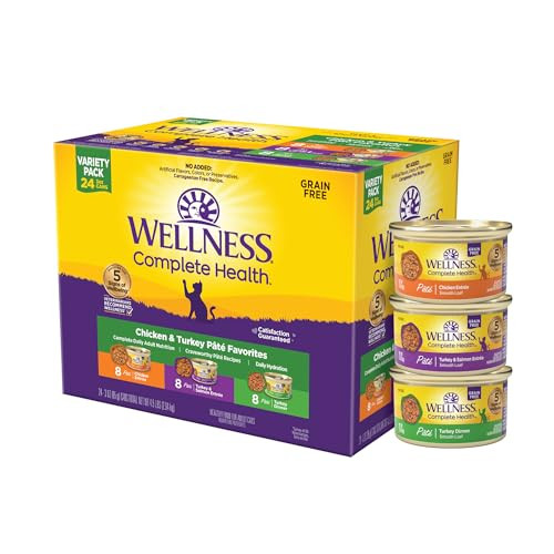 Wellness Complete Health Adult Wet Cat Food, 24 Count, 3 Oz. Cans