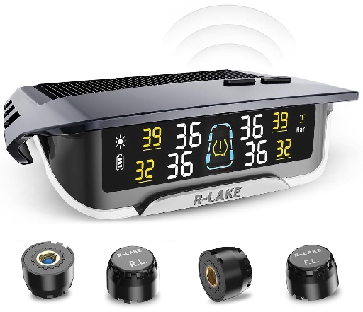 Tire Pressure Monitoring System with Solar and USB Charger