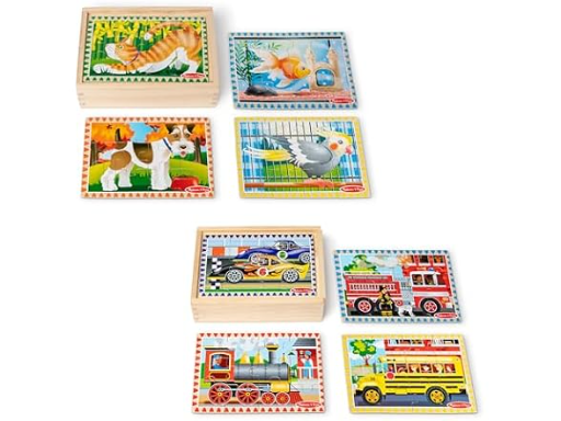 Melissa & Doug Wooden Jigsaw Puzzles 8-Pack