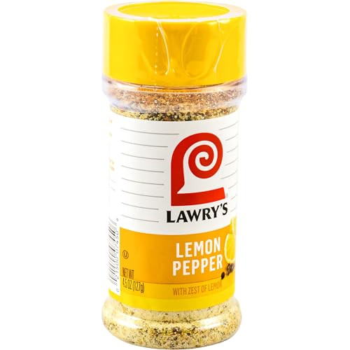 Lawry's Lemon Pepper with Zest of Lemon, 4.5 oz (Pack of 12)