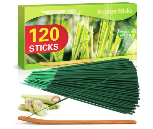 DERDUFT Citronella Incense Sticks, 120 Pcs