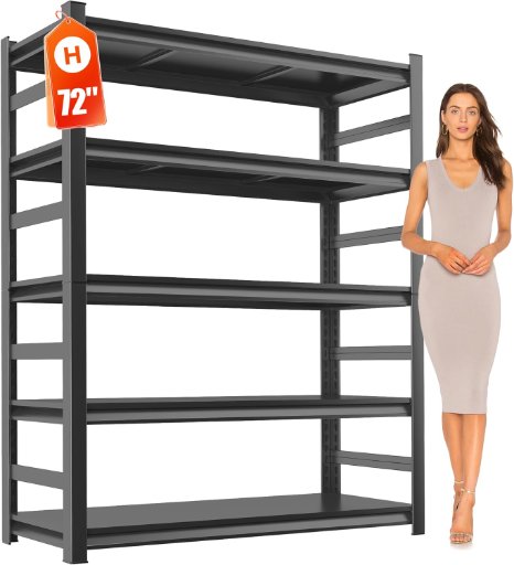 72" 5-Tier Metal Garage Shelving Unit
