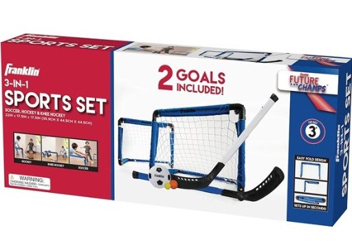 3 In 1 Franklin Sports Kids' Indoor Mini Goal Sports Set