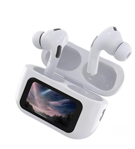 Wireless Earbuds with Visible Touch Screen Control