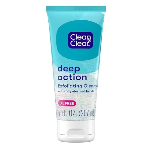 Clean & Clear Deep Action Exfoliating Cleanser, 7 Fl. Oz.