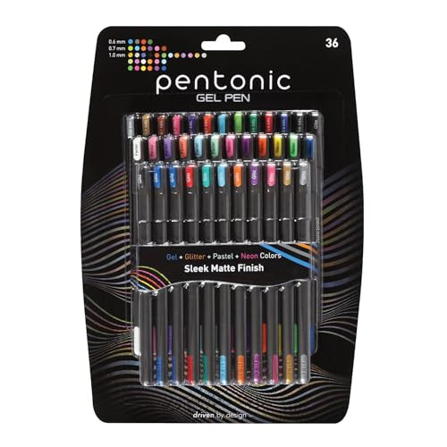 Pentonic Gel Pens 36-Count Assorted Colors