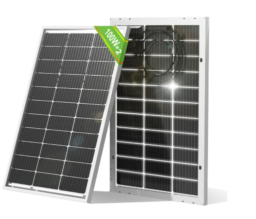 Eco Worthy Bifacial Monocrystalline Solar Panel 2-Count