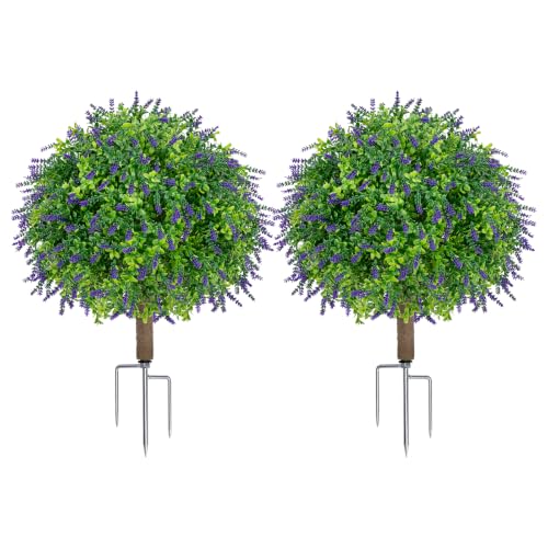 Artificial Boxwood Topiary Ball Trees - Set of 2 Deal